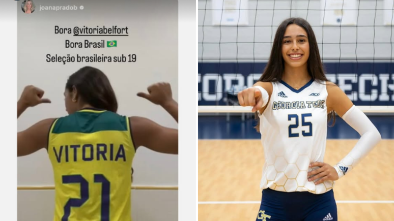 Filha de Joana Prado e Vitor Belfort integra a seleção brasileira sub-19 de vôlei