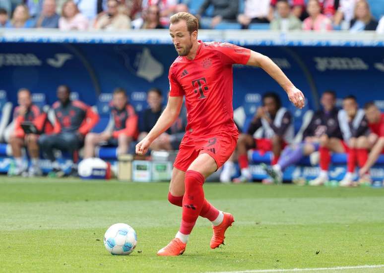 Harry Kane (Bayern de Munique) durante jogo contra o TSG, no dia 17.05.2025 