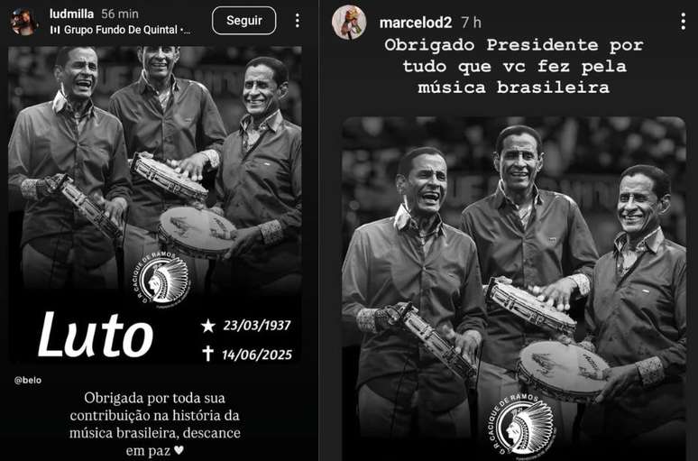 Ludmilla e Marcelo D2 prestaram homenagens a Bira Presidente
