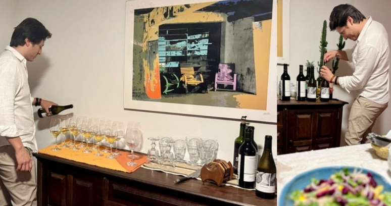 The journalist and sommelier Willian Kury responsible for a tasting The journalist and sommelier Willian Kury responsible for a tasting