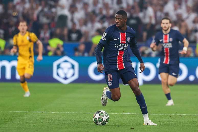 Dembélé (PSG) durante jogo contra a Inter de Milão, no dia 31.05.2025 