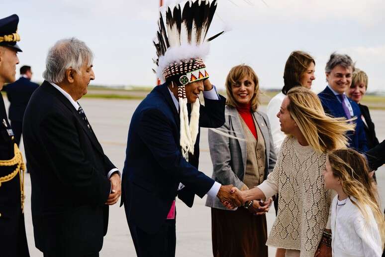 Meloni chega a Kananaskis, no Canadá, para cúpula do G7