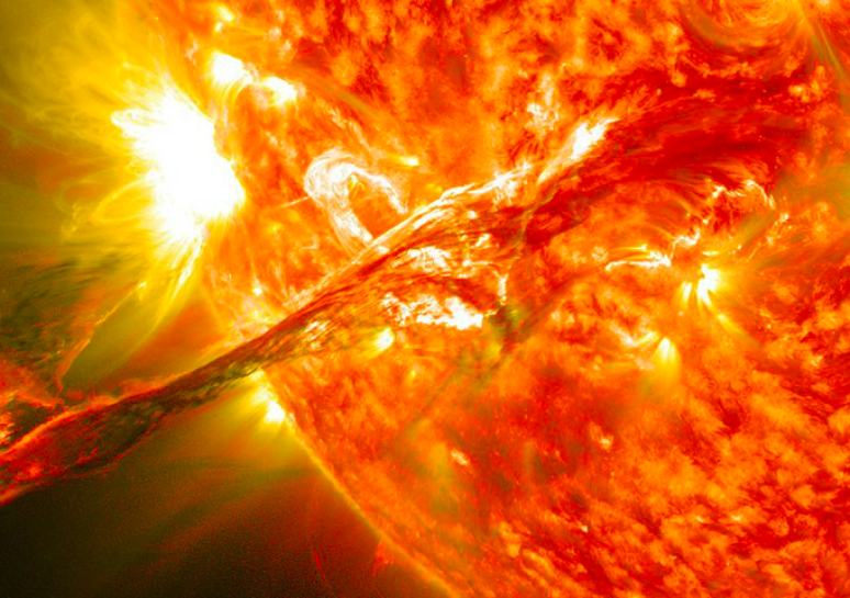What is the size of the sun? See if it is larger than the earth