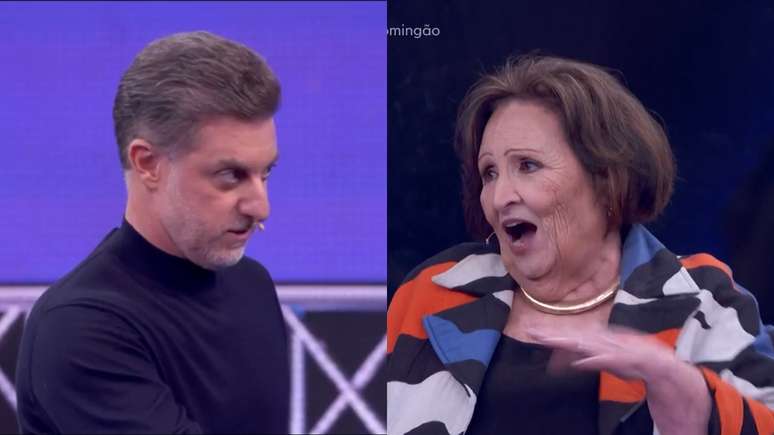 Luciano Huck e Déa Lúcia no Domingão