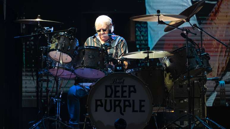 O baterista Ian Paice, do Deep Purple, em show no Best of Blues and Rock 2025 -