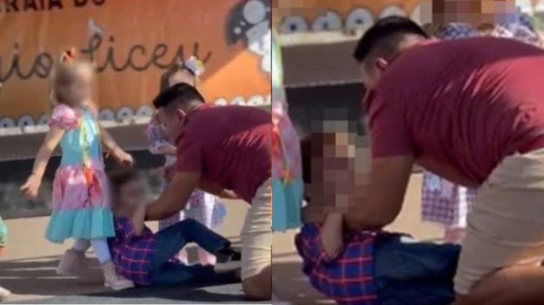 Pai que agrediu criança em festa junina se pronuncia e escola toma decisão drástica; confira