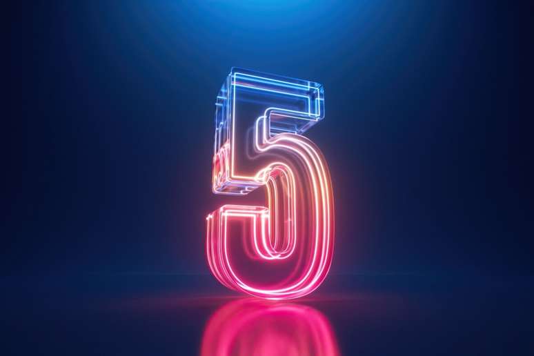O número 5 é ligado ao entusiasmo 