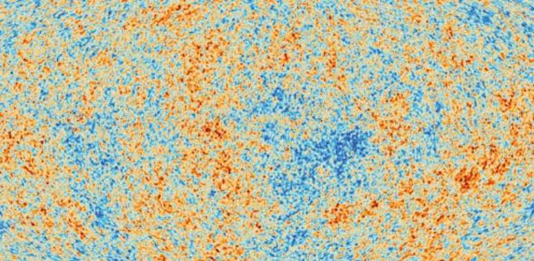 A radiação cósmica de fundo é um instantâneo da "luz" mais antiga do nosso Cosmos, impressa no céu quando o Universo tinha apenas 380 mil anos de idade. ESA/Planck Collaboration, CC BY