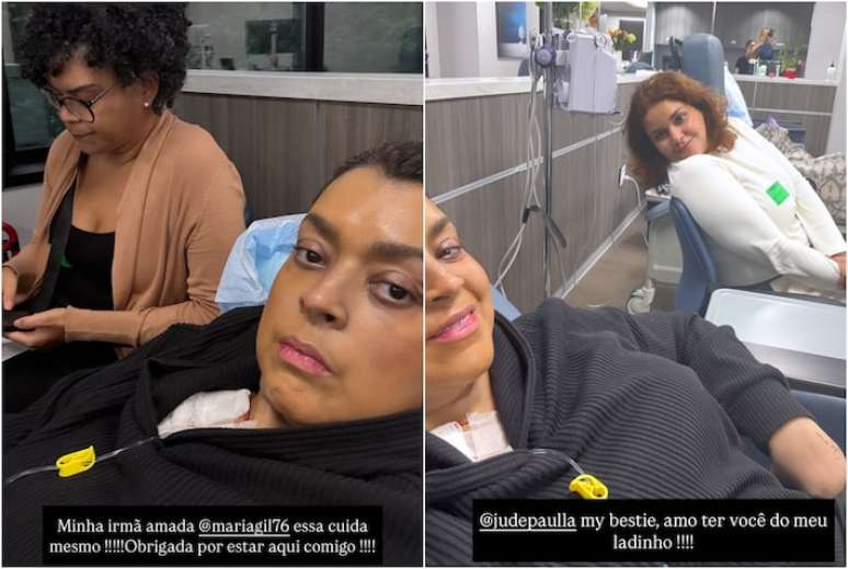 Preta Gil compartilhou mensagens de carinho e mostrou momento ao lado da irmã e da amiga em hospital