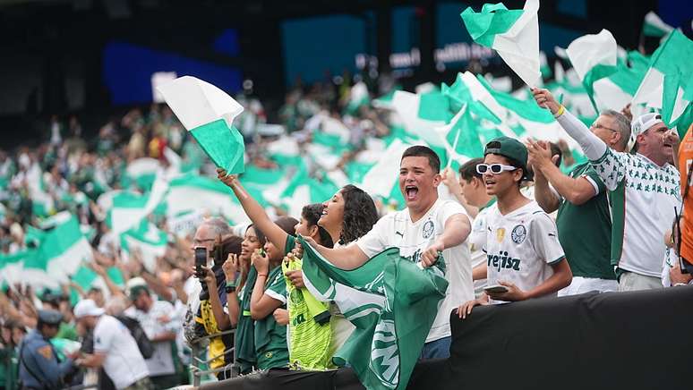 Fans de Palmeiras en Mailf Sodaium en Nueva Jersi, en un juego contra PRDO