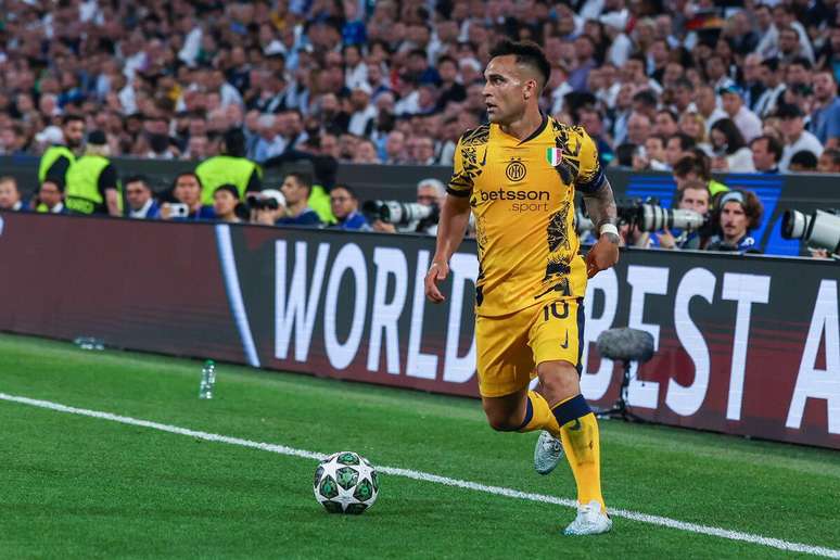Lautaro Martinez (Inter de Milão) durante jogo contra o PSG, no dia 02.06.2025 