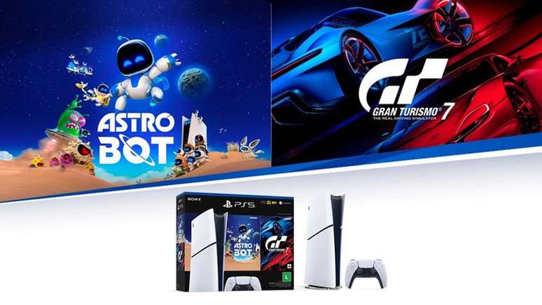 Novo bundle do PS5 com Astro Bot e Gran Turismo 7 chega ao Brasil