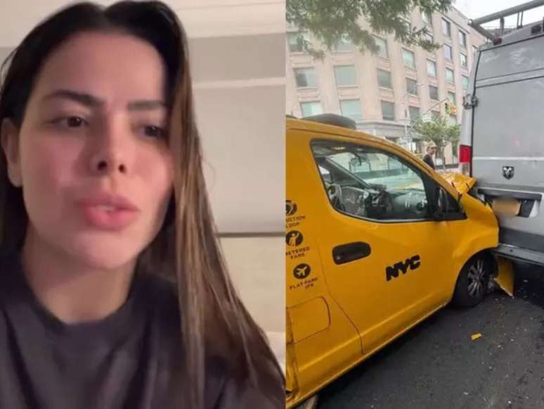 Vitoria Telles, esposa de Alex Telles, sofre acidente de carro nos EUA (Foto: Reprodução)