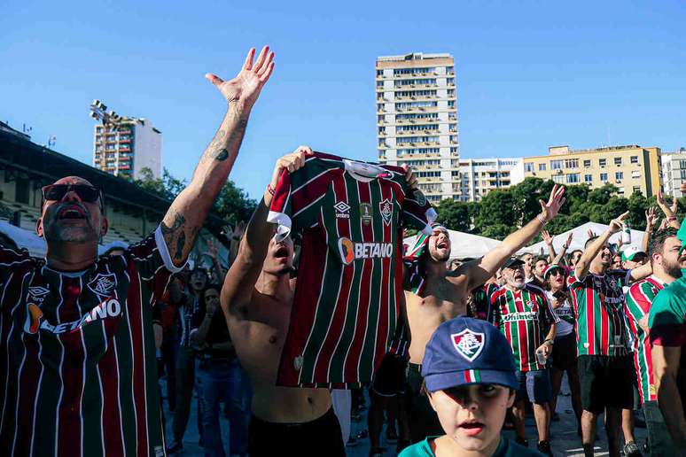 Torcedores do Fluminense durante a estreia no Mundial de Clubes – Fotos: Mailson Santana e Marina Garcia/FFC