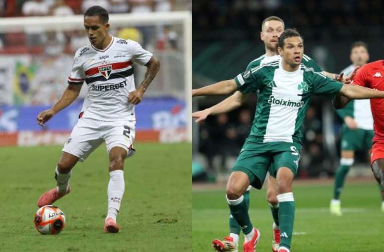Fotos: Rubens Chiri e Divulgação / Panathinaikos - Legenda: Santos se aproxima de Igor Vinicius e Willian Arão