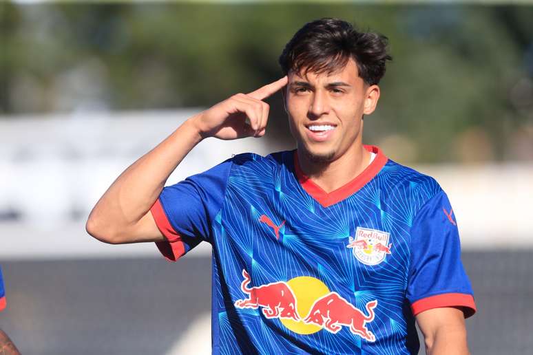 Davi Gomes, jogador do time sub-20 do Red Bull Bragantino. 