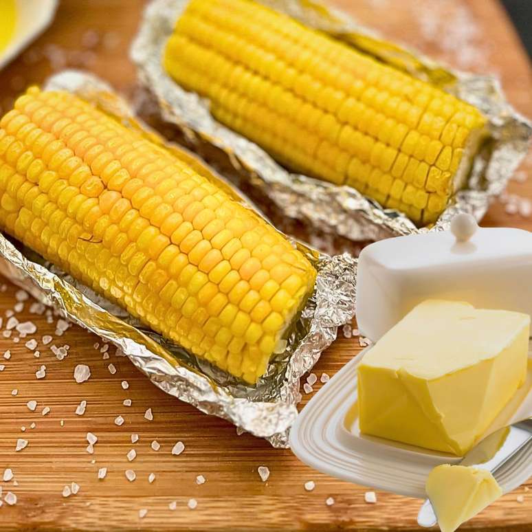 Corn cooked in air -free airplanes: soft and biter Corn cooked in air -free airplanes: soft and biter