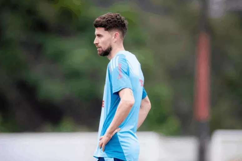 Jorginho em treino do Flamengo