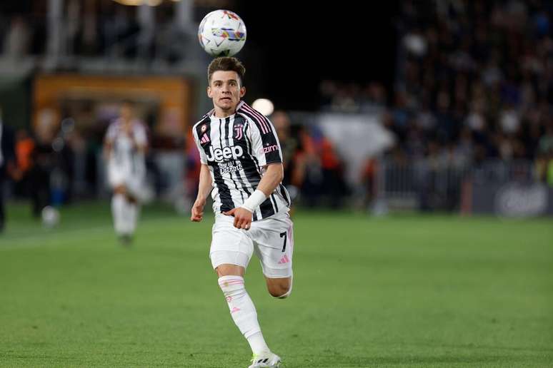 Francisco Conceição (Juventus) durante jogo contra o Venezia, no dia 25.05.2025 