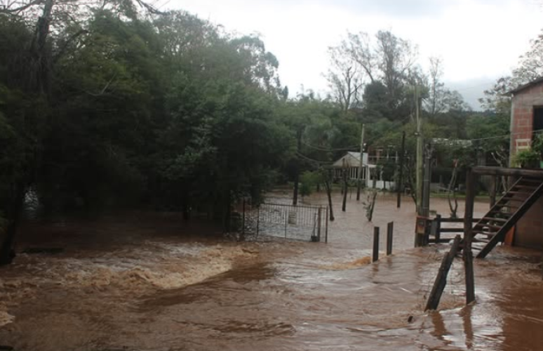 Registro de Jaguari, no Rio Grande do Sul. Segundo a prefeitura, até essa quarta-feira, cerca de 300 famílias foram afetadas pelas chuvas