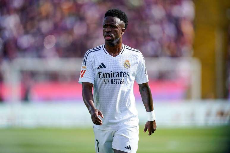 Vinicius Júnior (Real Madrid) durante jogo contra o Barcelona, no dia 11.05.2025 