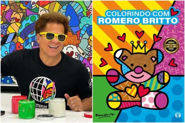 Romero Britto lança livro 'Colorindo com Romero Britto'
