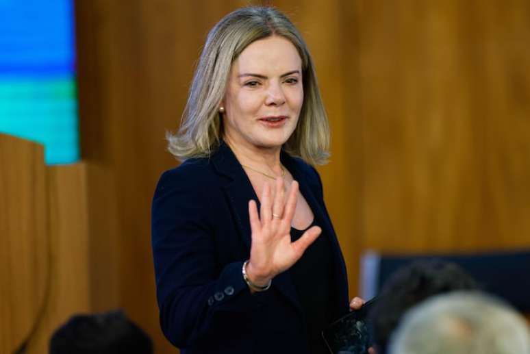 A ministra-chefe da Secretaria de Relações Institucionais da Presidência da República, Gleisi Hoffmann.