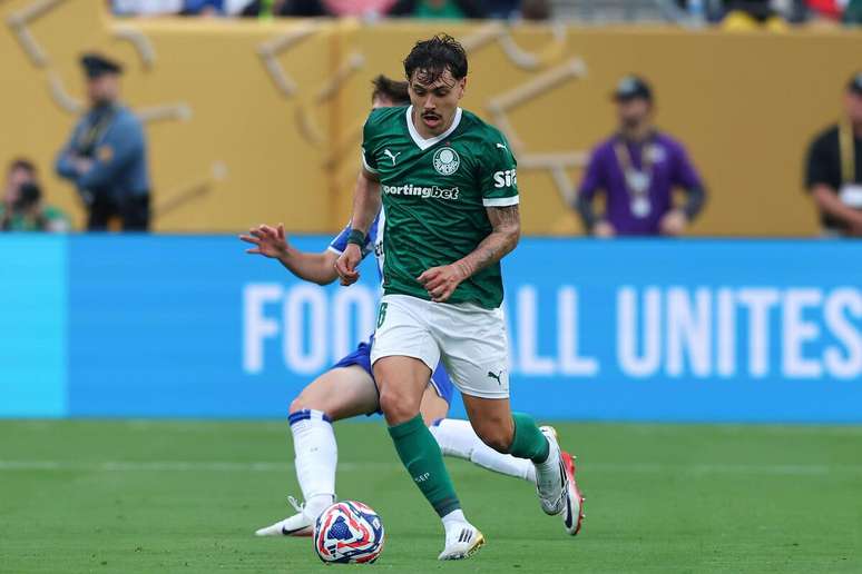 Maurício (Palmeiras) durante jogo contra o Porto, no dia 15.06.2025