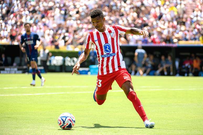 Reinildo Mandava (Atlético de Madrid) durante jogo contra o PSG, no dia 15.06.2025 