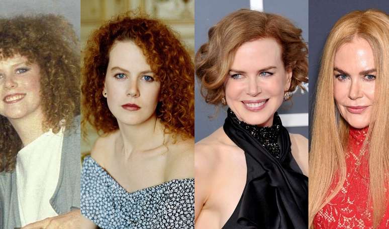 Antes e depois de Nicole Kidman: veja 44 fotos da mudança radical na aparência da atriz de 58 anos ao longo da carreira.