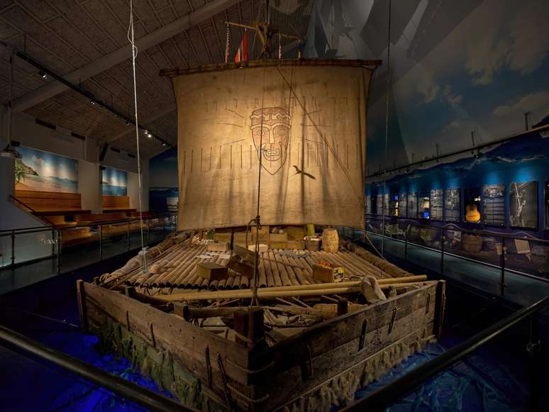 Jangada de Thor no Kon-Tiki Museum, na Noruega 