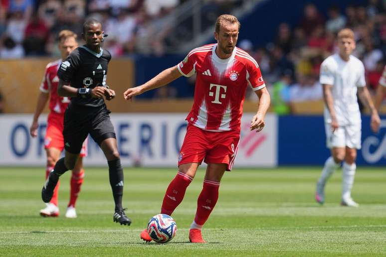 Harry Kane (Bayern de Munique) durante jogo contra o Auckland, no dia 15.06.2025 
