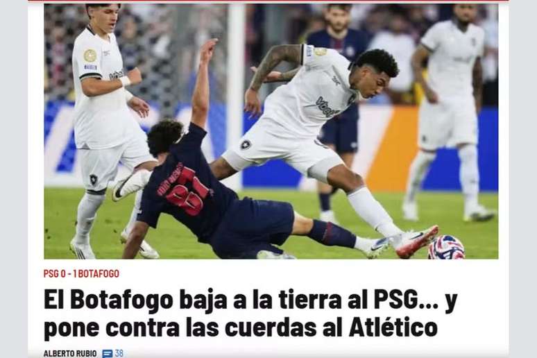 O jornal Marca, da Espanha, falou também sobre o Atlético de Madrid