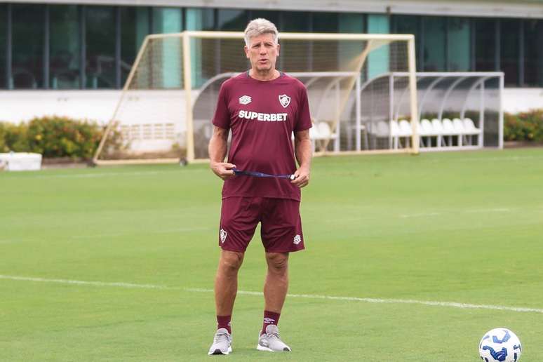 Renato Gaúcho em treino do Fluminense