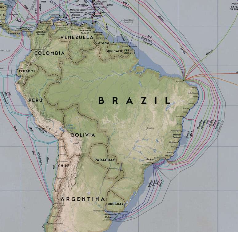 Capital cearense tem 16 cabos submarinos, maior número da América Latina