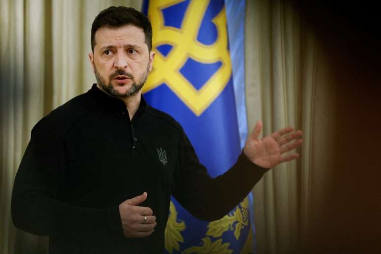 Volodymyr Zelenskiy em Kiev
 4/4/2025   REUTERS/Alina Smutko