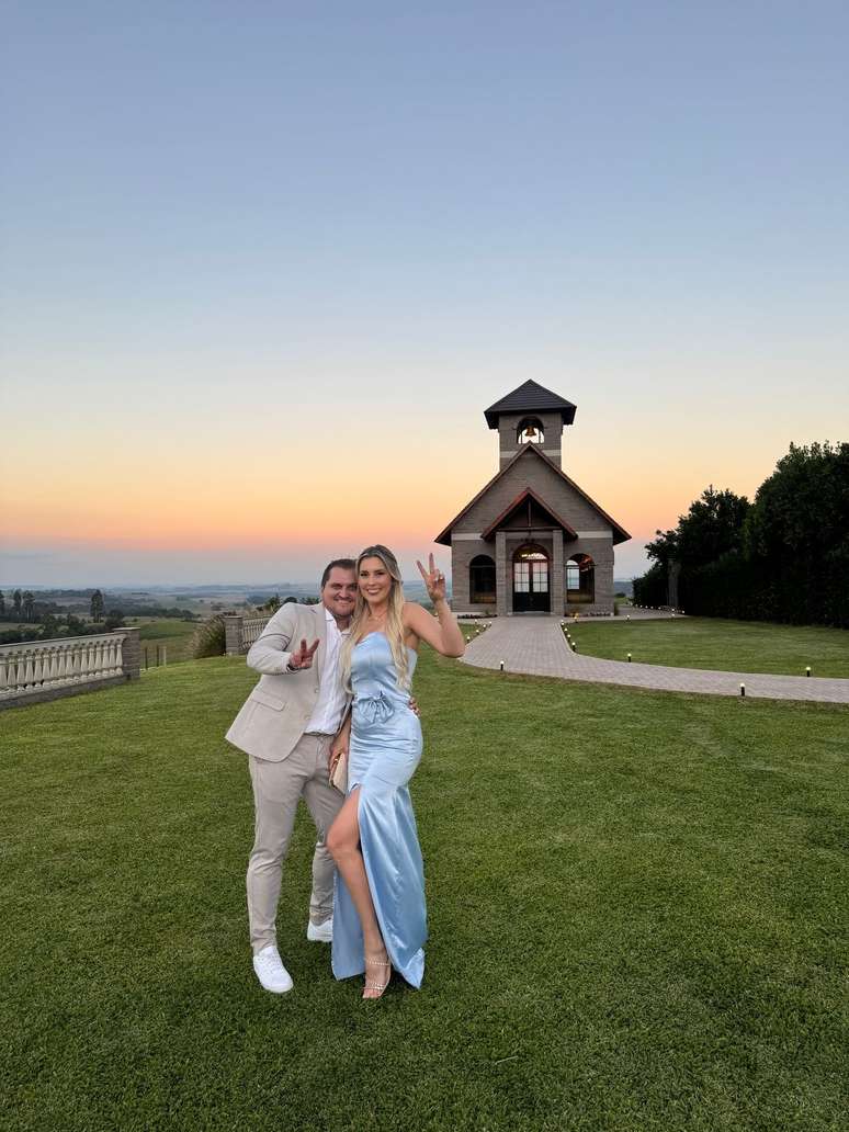 O casal Fabio e Juliane