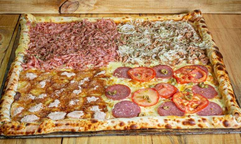 Pizza quadrada de Saquarema