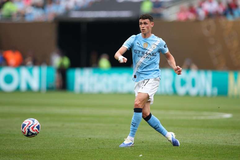 Phil Foden (Manchester City) durante jogo contra o Wydad Casablanca, no dia 18.06.2025 
