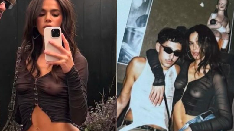Bruna Marquezine usa roupa transparente e chama aten&ccedil;&atilde;o da web