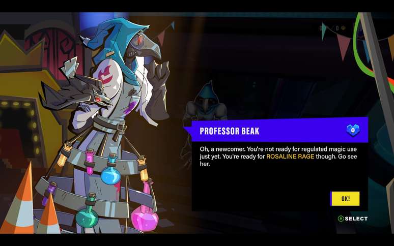 Beak &eacute; uma das vendedoras de itens presentes no jogo