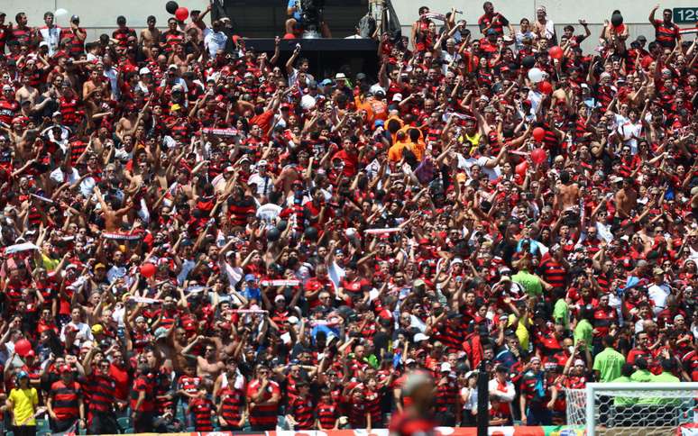 Torcida do Flamengo nos EUA (Foto: Gilvan de Souza/Flamengo)