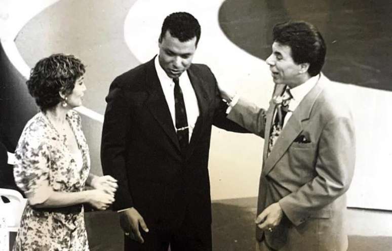 Carlos Cavalcante participates in the program with Silvio Santos Carlos Cavalcante participates in the program with Silvio Santos