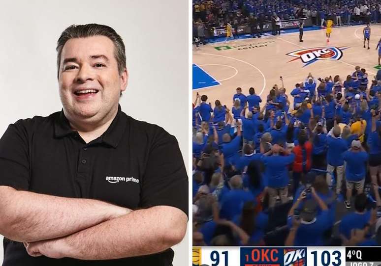 Rômulo Mendonça, locutor esportivo | Thunder celebra vitória na NBA