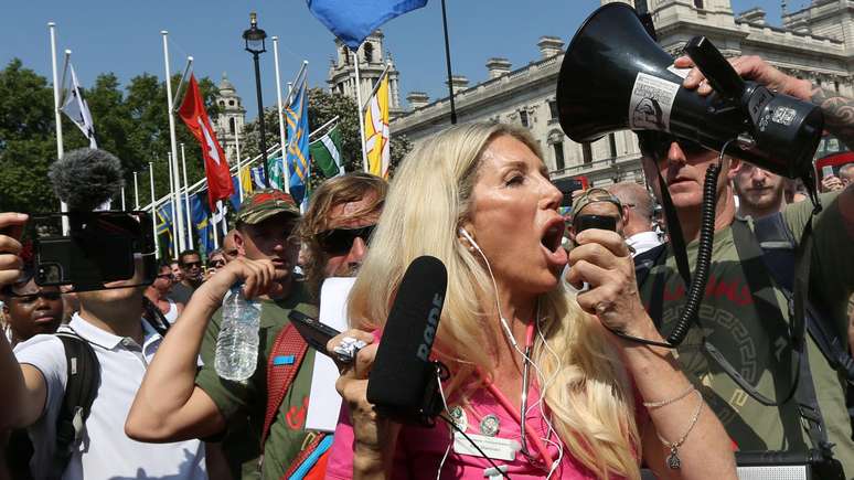 Kate Shemirani ganhou maior audiência durante a pandemia de covid-19