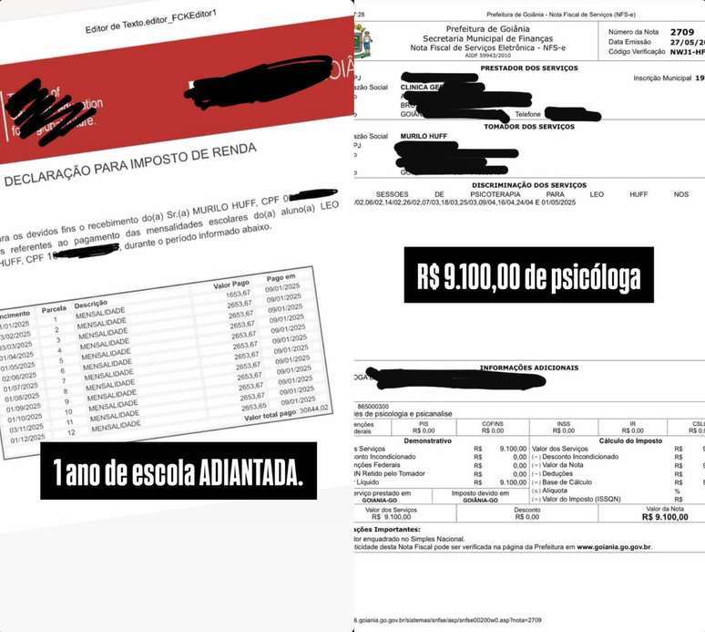 Murilo Huff rebate Dona Ruth e detalha gastos fixos com Leo, seu filho com Marília Mendonça
