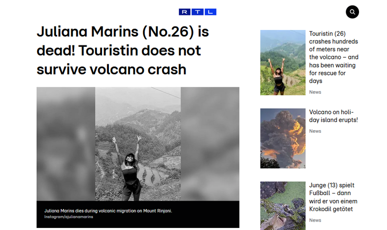 "Juliana Marins (26) está morta! Turista não sobrevive a queda no vulcão"