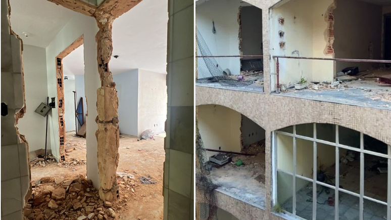 Durante interven&ccedil;&atilde;o dos apartamentos, Elisier e Martha chegaram a pensar que pr&eacute;dios estavam sendo demolidos com elas dentro