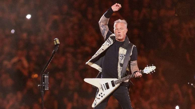 James Hetfield, vocalista e guitarrista do Metallica, em 2024 -