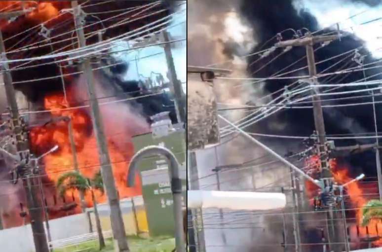 Subestação de energia Universidade Federal do CE explode após pegar fogo
